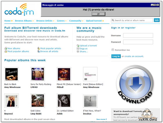 Motore di ricerca torrent musicali